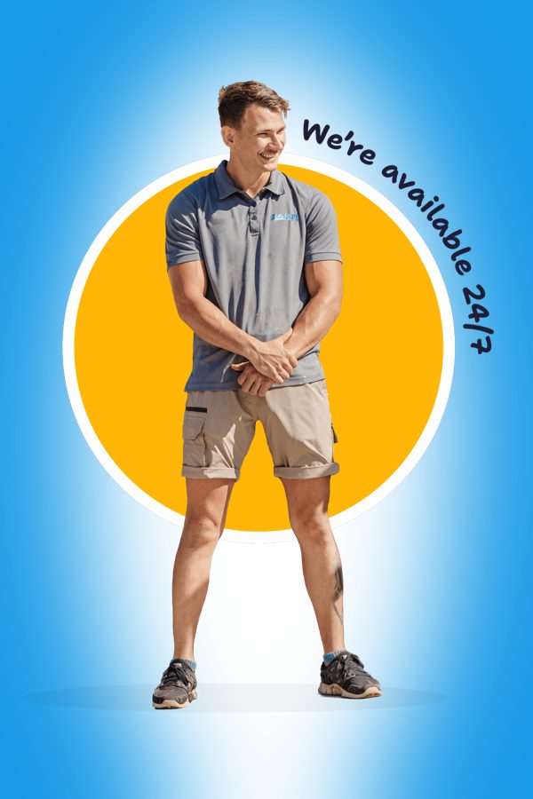 Plumber, available 24/7